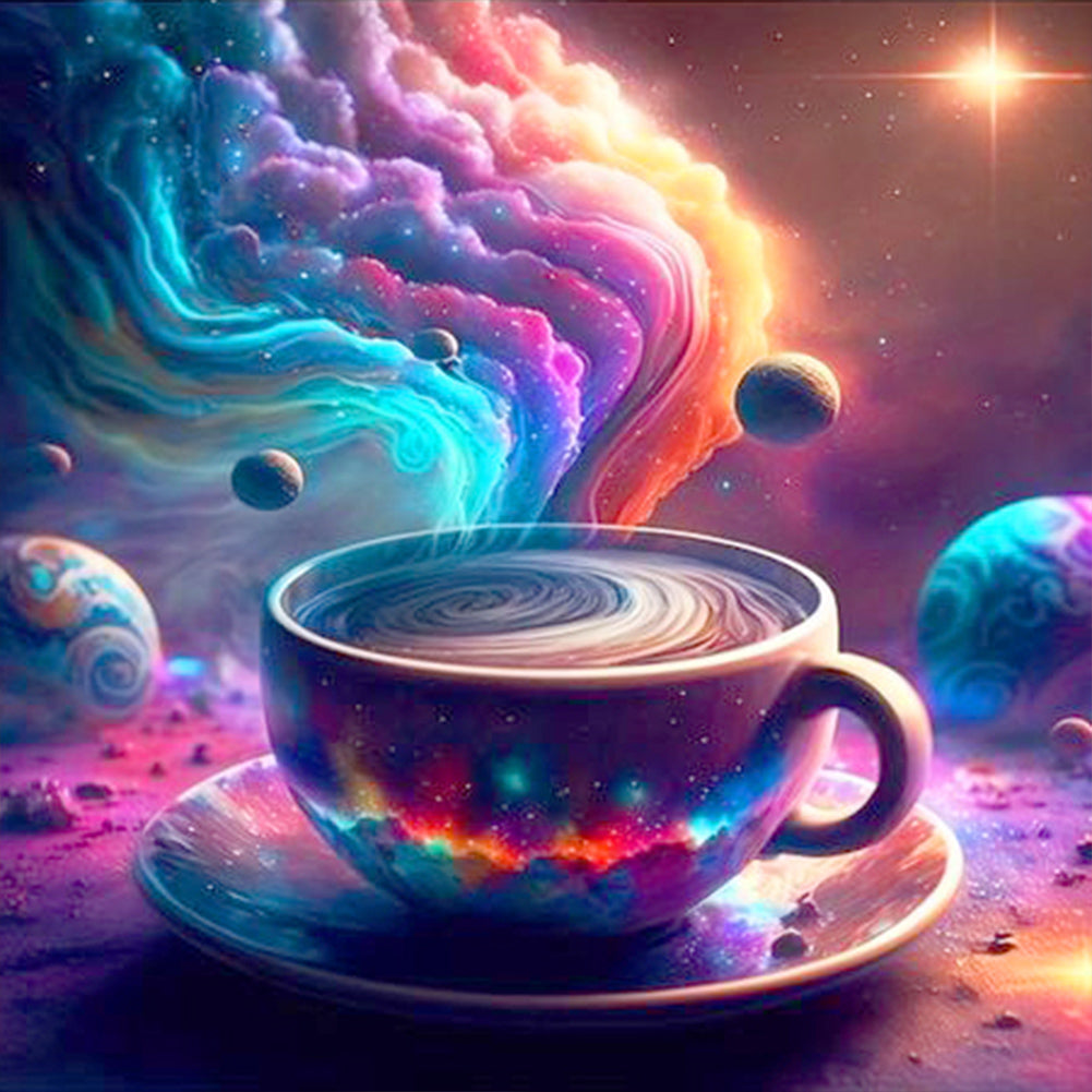 Diamond Painting - Full Round - Nebula Tea Cup (30*30CM)