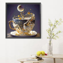 Load image into Gallery viewer, Diamond Painting - Full Round - starry sky tea cup (30*30CM)

