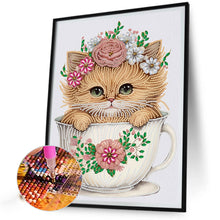 Load image into Gallery viewer, Diamond Painting - Partial Special Shaped - teacup kitten (30*40CM)
