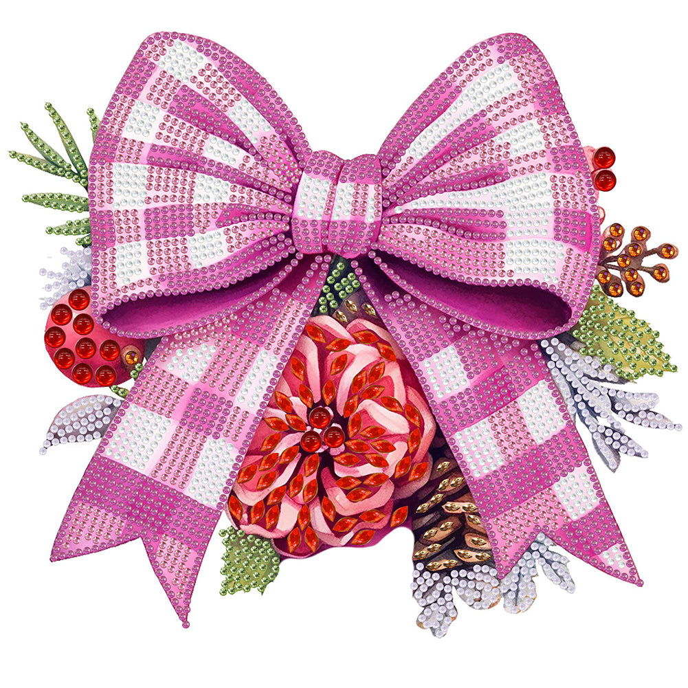 Diamond Painting - Partial Special Shaped - Christmas bow (30*30CM)
