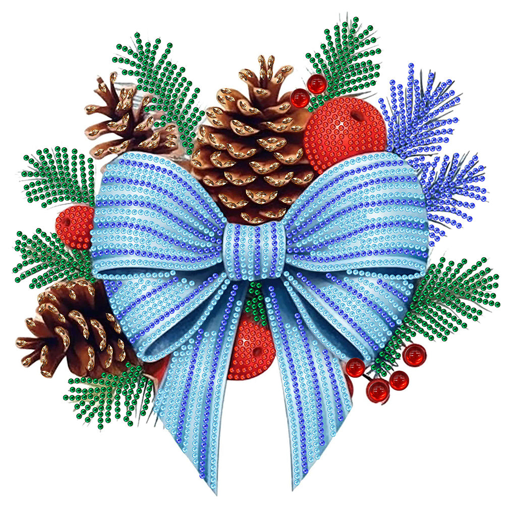 Diamond Painting - Partial Special Shaped - Christmas bow (30*30CM)