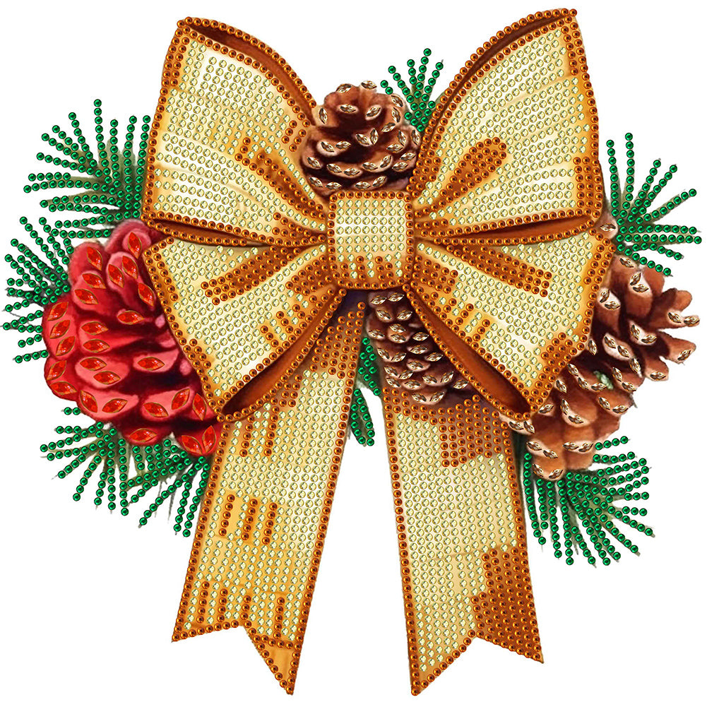 Diamond Painting - Partial Special Shaped - Christmas bow (30*30CM)