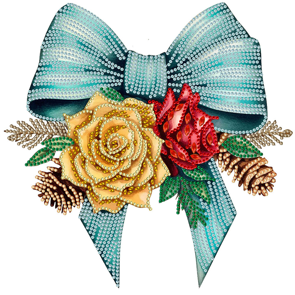 Diamond Painting - Partial Special Shaped - Christmas bow (30*30CM)