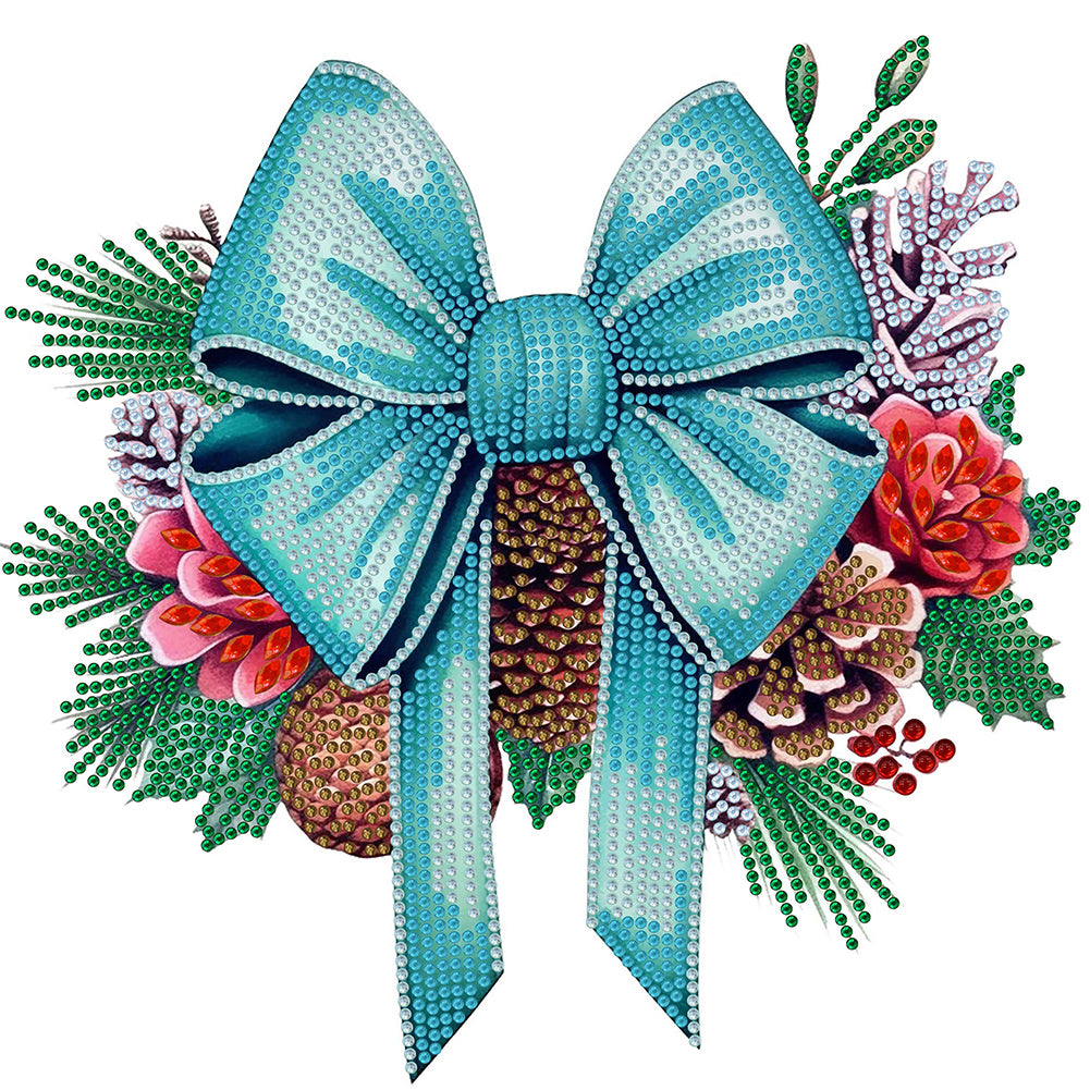 Diamond Painting - Partial Special Shaped - Christmas bow (30*30CM)