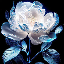 Load image into Gallery viewer, Diamond Painting - Full Round - Snow-colored peony (30*30CM)
