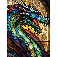 Load image into Gallery viewer, Diamond Painting - Full Round - Stained glass art dragon (30*40CM)
