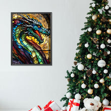Load image into Gallery viewer, Diamond Painting - Full Round - Stained glass art dragon (30*40CM)
