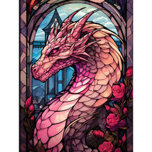 Load image into Gallery viewer, Diamond Painting - Full Round - Stained glass art dragon (30*40CM)
