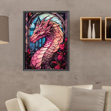 Load image into Gallery viewer, Diamond Painting - Full Round - Stained glass art dragon (30*40CM)

