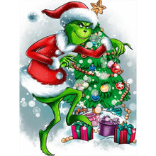 Load image into Gallery viewer, Diamond Painting - Full Round - Christmas Green Monster (30*40CM)
