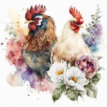 Load image into Gallery viewer, Diamond Painting - Full Round - Ink rooster (30*30CM)

