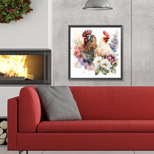 Load image into Gallery viewer, Diamond Painting - Full Round - Ink rooster (30*30CM)
