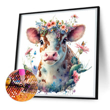 Load image into Gallery viewer, Diamond Painting - Full Round - flower cluster cow (30*30CM)
