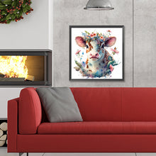 Load image into Gallery viewer, Diamond Painting - Full Round - flower cluster cow (30*30CM)
