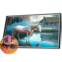 Load image into Gallery viewer, Diamond Painting - Full Round - white horse (40*30CM)
