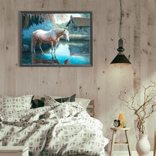Load image into Gallery viewer, Diamond Painting - Full Round - white horse (40*30CM)
