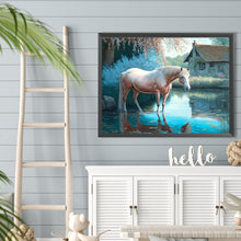 Load image into Gallery viewer, Diamond Painting - Full Round - white horse (40*30CM)
