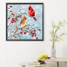 Load image into Gallery viewer, Diamond Painting - Full Round - cardinal on branch (30*30CM)
