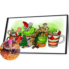 Load image into Gallery viewer, Diamond Painting - Full Round - Grinch cup drink (40*30CM)
