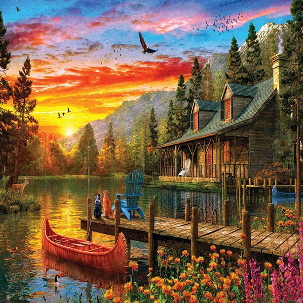 Diamond Painting - Full Round - landscape (30*30CM)