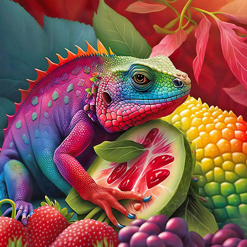 Diamond Painting - Full Round - lizard (30*30CM)