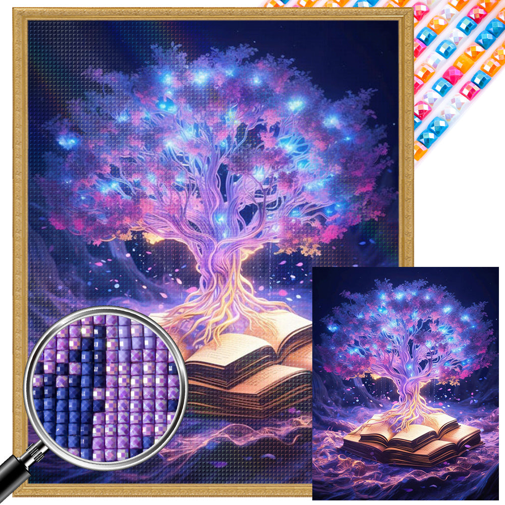 AB Diamond Painting - Full Square - purple elf tree (40*50CM)