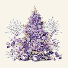 Load image into Gallery viewer, Diamond Painting - Partial Special Shaped - Purple Christmas tree (30*30CM)
