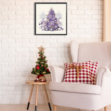Load image into Gallery viewer, Diamond Painting - Partial Special Shaped - Purple Christmas tree (30*30CM)
