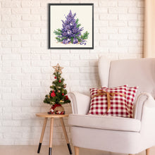 Load image into Gallery viewer, Diamond Painting - Partial Special Shaped - Purple Christmas tree (30*30CM)
