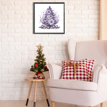 Load image into Gallery viewer, Diamond Painting - Partial Special Shaped - Purple Christmas tree (30*30CM)
