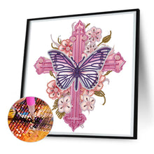 Load image into Gallery viewer, Diamond Painting - Partial Special Shaped - butterfly cross (30*30CM)
