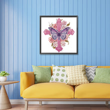 Load image into Gallery viewer, Diamond Painting - Partial Special Shaped - butterfly cross (30*30CM)
