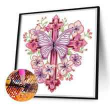 Load image into Gallery viewer, Diamond Painting - Partial Special Shaped - butterfly cross (30*30CM)
