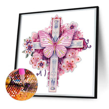 Load image into Gallery viewer, Diamond Painting - Partial Special Shaped - butterfly cross (30*30CM)
