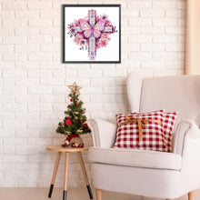 Load image into Gallery viewer, Diamond Painting - Partial Special Shaped - butterfly cross (30*30CM)
