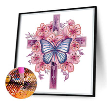 Load image into Gallery viewer, Diamond Painting - Partial Special Shaped - butterfly cross (30*30CM)
