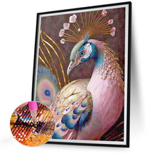 Load image into Gallery viewer, Diamond Painting - Full Round - pink peacock (30*40CM)
