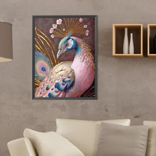 Load image into Gallery viewer, Diamond Painting - Full Round - pink peacock (30*40CM)
