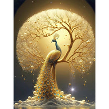 Load image into Gallery viewer, Diamond Painting - Full Round - Peacock under the moon (30*40CM)
