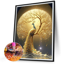 Load image into Gallery viewer, Diamond Painting - Full Round - Peacock under the moon (30*40CM)
