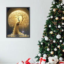 Load image into Gallery viewer, Diamond Painting - Full Round - Peacock under the moon (30*40CM)
