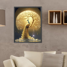 Load image into Gallery viewer, Diamond Painting - Full Round - Peacock under the moon (30*40CM)
