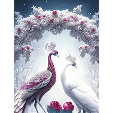 Load image into Gallery viewer, Diamond Painting - Full Round - Peacock wedding under the moon (30*40CM)
