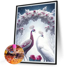 Load image into Gallery viewer, Diamond Painting - Full Round - Peacock wedding under the moon (30*40CM)

