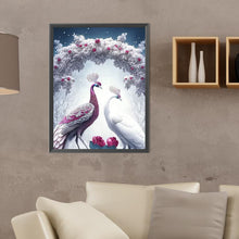 Load image into Gallery viewer, Diamond Painting - Full Round - Peacock wedding under the moon (30*40CM)
