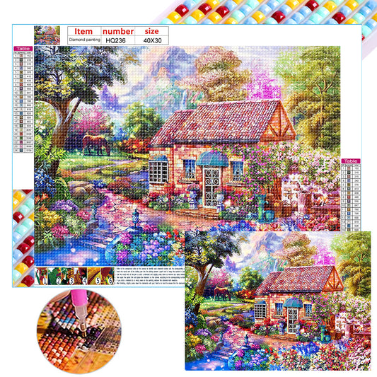Diamond Painting - Full Square - suburban scene (40*30CM)