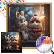 Load image into Gallery viewer, AB Diamond Painting - Full Round - winter night animals (40*40CM)
