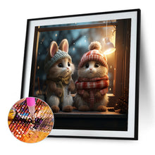 Load image into Gallery viewer, AB Diamond Painting - Full Round - winter night animals (40*40CM)
