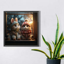 Load image into Gallery viewer, AB Diamond Painting - Full Round - winter night animals (40*40CM)
