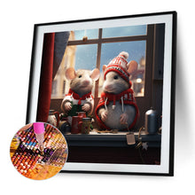 Load image into Gallery viewer, AB Diamond Painting - Full Round - winter night animals (40*40CM)
